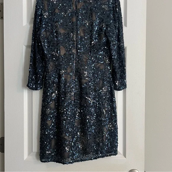 Scala blue sequin cocktail dress, Size 8 - Picture 5 of 8